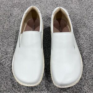 Alegria Men’s Oz White Tumbled Genuine Leather Loafers Slip On Size EU 46 US 12